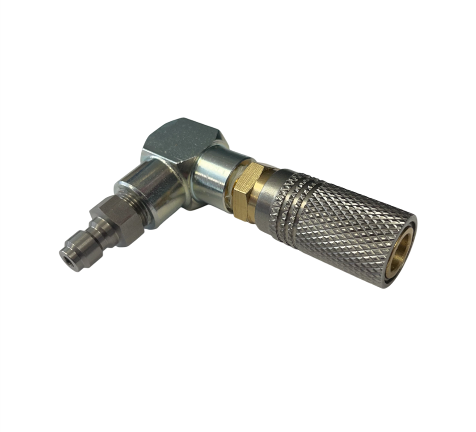 Extended, Compact Quick Coupler Elbow Assembly