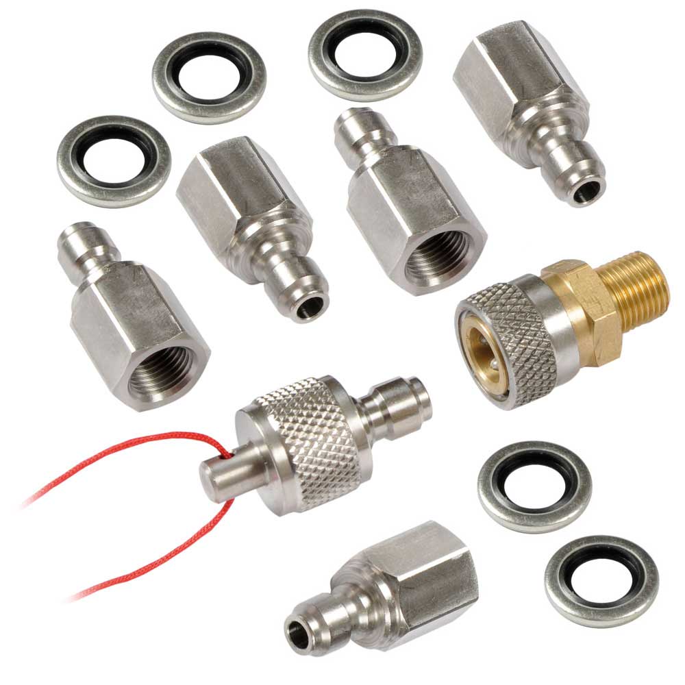Quick Coupler Starter Kit + 3 Extra Quick Coupler Plugs.