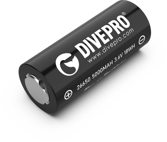 Divepro Power 26650 5500maH battery (Max discharger about 15A)