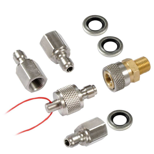Quick Coupler Starter Kit + 1 Extra Quick Coupler Plug.