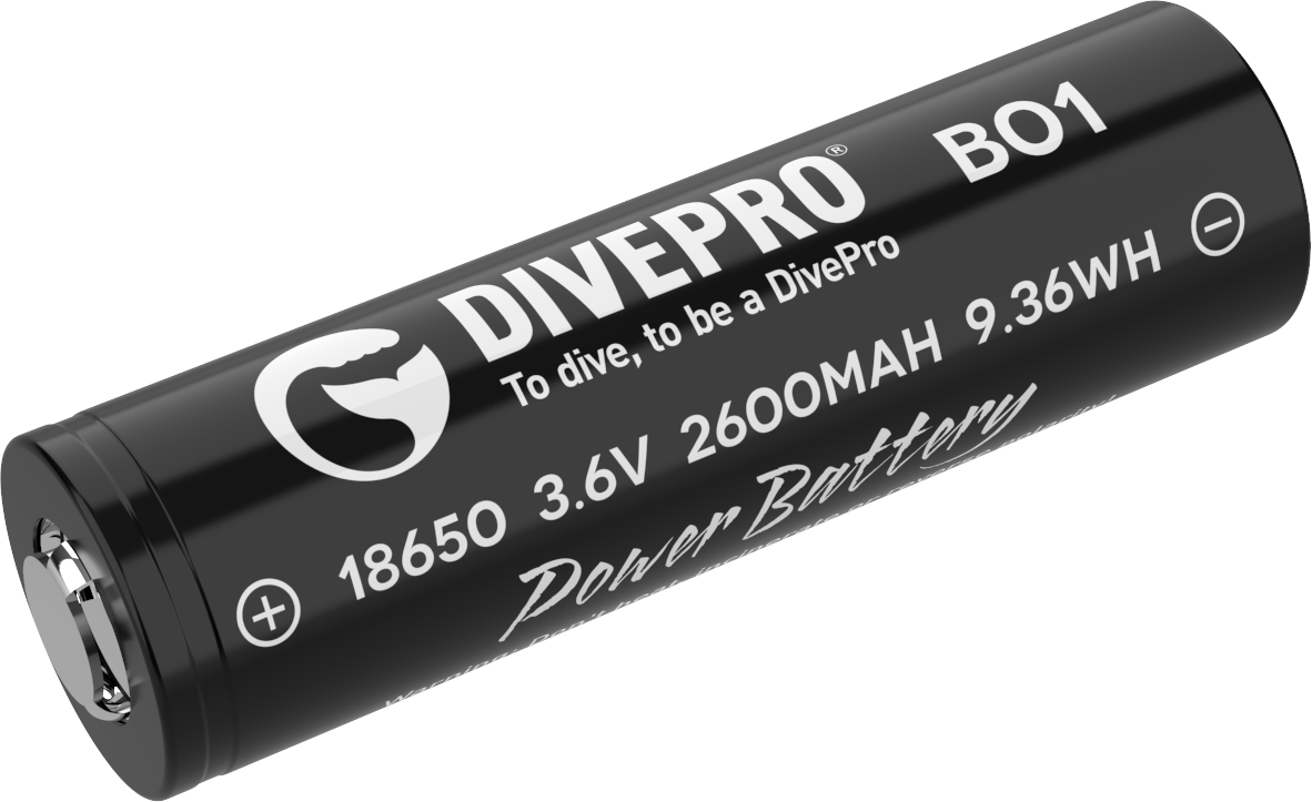 Divepro Standard 18650 2600maH battery (discharger about 3A)