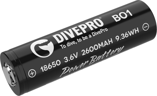Divepro Standard 18650 2600maH battery (discharger about 3A)