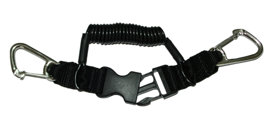 Nautilus Coil Lanyard - 52" w/ Stainless Steel Clips on Both Ends