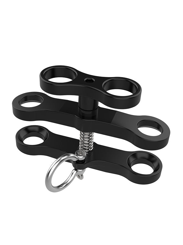 Divepro Double Butterfly Clamp - Extra Long with Shackle